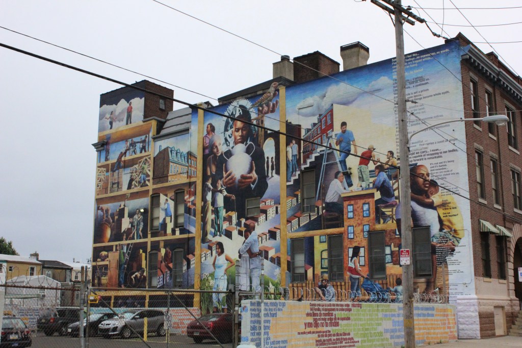 Exploring murals in Philadelphia, Pennsylvania.
