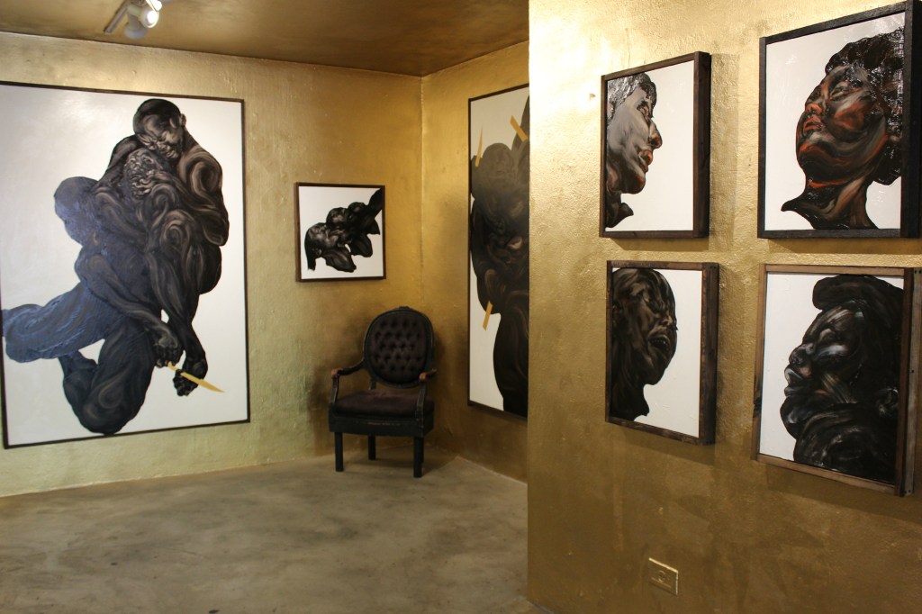 Always great art at A7MA. Photographed here is work by artist Rafael Hayashi.