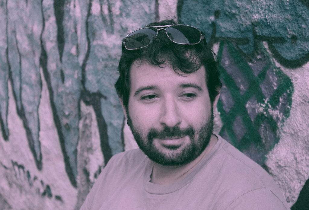 A candid photo of my husband in Vila Madalena. 